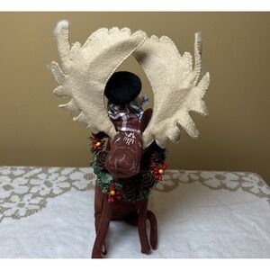 Annalee 2016 7 Inch Plaid‎ Tidings Moose with Wreath Exclusive Dillards